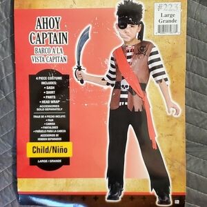 New Halloween Costume Ahoy Captain Child/Teenager Large 12/14